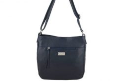 Listonoszka skórzana BARBERNI'S granatowa 984-4. Brązowe shopper bag Barberinis, bez wzorów, ze skóry, małe, bez dodatków. Za 269.99 zł.