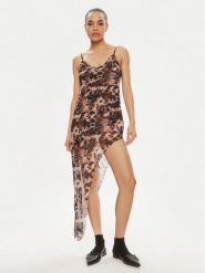 One Teaspoon Sukienka letnia Goldie 26320 Brązowy Slim Fit. Brązowe sukienki damskie One Teaspoon, bez wzorów, z syntetyku, bez ramiączek. Za 389.99 zł.