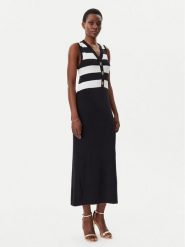 LOLA CASADEMUNT Sukienka dzianinowa LS2516001 Czarny Slim Fit. Czarne sukienki damskie LOLA CASADEMUNT, bez wzorów, z dzianiny, bez ramiączek. Za 449.99 zł.