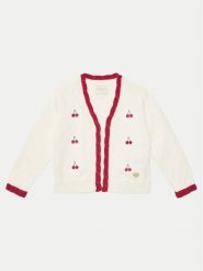 Guess Kardigan K5GR00 Z3N01 Écru Regular Fit. Swetry dziewczęce Guess, z aplikacjami, z bawełny, bez kołnierzyka, bez ramiączek. Za 119.99 zł.
