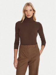 Weekend Max Mara Golf Multif 2525946022 Brązowy Slim Fit. Brązowe golfy damskie Weekend Max Mara, l, bez wzorów, z wiskozy, bez ramiączek. Za 359.99 zł.