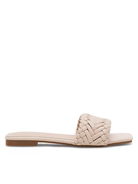 DeeZee Klapki Don't Stop Me KL-E82022-19 Beżowy. Brązowe klapki damskie DeeZee, bez wzorów, ze skóry, bez obcasa, bez zapięcia. Za 69.99 zł.