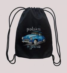 Syrena — plecak. Niebieskie plecaki nikiniki, bez wzorów, z bawełny. W wyprzedaży za 58.65 zł.