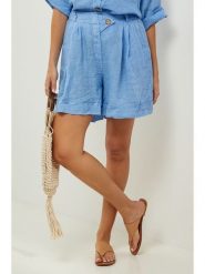 Lin Passion Szorty w kolorze błękitnym rozmiar: 36/38. Niebieskie szorty damskie Lin Passion, bez wzorów, z bawełny, z standardowym stanem. Za 127.95 zł.