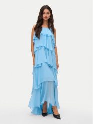 Vero Moda Sukienka wieczorowa Felicia 10331377 Błękitny Regular Fit. Niebieskie sukienki damskie Vero Moda, bez wzorów, z syntetyku, wizytowe, bez ramiączek. Za 319.99 zł.