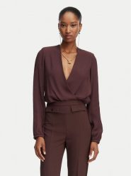 Elisabetta Franchi Body CB-007-62E2-V420 Brązowy ciemny Regular Fit. Brązowe body i gorsety Elisabetta Franchi, bez wzorów, z wiskozy. Za 1,789.00 zł.