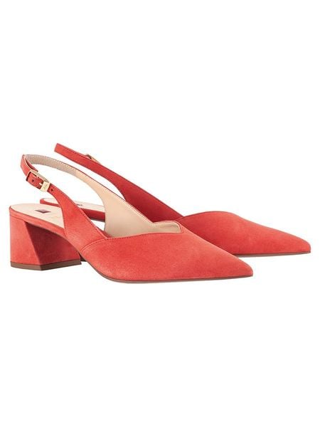 Högl Skórzane czółenka w kolorze czerwonym rozmiar: 35. Czerwone czółenka damskie Högl, bez wzorów, bez obcasa. Za 250.35 zł.