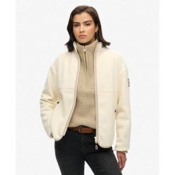 Polar z pełnym zamkiem Active. Białe koszulki sportowe damskie Superdry, bez wzorów, z polaru, bez ramiączek. Za 276.55 zł.