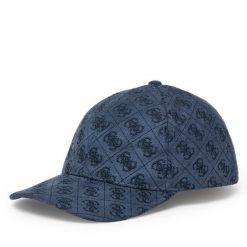 Czapka z daszkiem Guess. Niebieskie czapki z daszkiem damskie Guess, z aplikacjami. Za 199.99 zł.