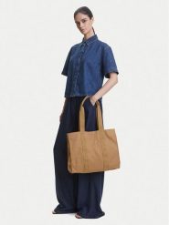 LAUREN RALPH LAUREN Torebka 431970157001 Beżowy. Brązowe shopper bag Lauren Ralph Lauren, z materiału, bez dodatków. Za 602.99 zł.