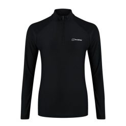 Bluza trekkingowa damska Berghaus 24/7 Tech Tee LS HZ. Czarne bluzy damskie Berghaus, l, bez wzorów, bez kaptura. Za 151.99 zł.