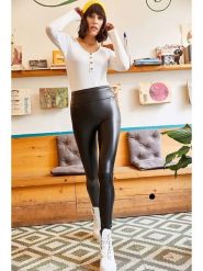 Olalook Legginsy w kolorze czarnym rozmiar: L. Czarne legginsy damskie Olalook, l, bez wzorów. Za 52.55 zł.