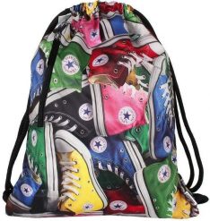 Torba gimnastyczna Converse Cinch Bag Allover Chuck Mix. Czerwone torby sportowe Converse, bez wzorów, z dzianiny. Za 120.99 zł.