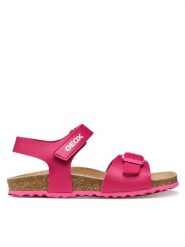 Geox Sandały J Adriel Girl J028MC 000BC C8321 S Różowy. Czerwone sandały dziewczęce Geox, ze skóry, bez obcasa, bez zapięcia. Za 209.99 zł.