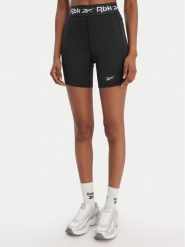 Reebok Szorty sportowe RK25607CCW Czarny Slim Fit. Czarne spodenki sportowe damskie Reebok, s, bez wzorów, z syntetyku, na fitness i siłownię. Za 79.99 zł.