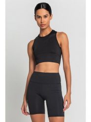 Onamaste Szorty sportowe "Jamie" w kolorze czarnym rozmiar: S/M. Czarne spodenki sportowe damskie Onamaste, m, bez wzorów, z materiału, z podwyższonym stanem, outdoorowe. Za 82.99 zł.