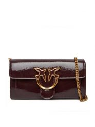 PINKO Torebka Love One Wallet C PE25 PLTT 100062 A1UV Bordowy. Czerwone torebki wieczorowe damskie Pinko, bez wzorów, ze skóry, bez dodatków. Za 689.99 zł.