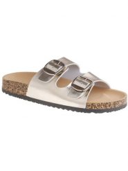 C'M Klapki w kolorze złotym rozmiar: 40. Żółte klapki damskie C'M, bez wzorów, z otwartym noskiem, bez obcasa, bez zapięcia. Za 114.44 zł.