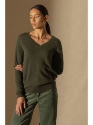 Perfect Cashmere Kaszmirowy sweter "Kalie" w kolorze khaki rozmiar: XL. Brązowe swetry klasyczne damskie Perfect Cashmere, xl, z kaszmiru, bez kołnierzyka. Za 408.95 zł.