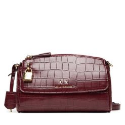 Torebka Armani Exchange. Czerwone listonoszki damskie Armani Exchange, bez wzorów, bez dodatków. Za 629.99 zł.