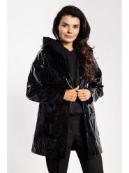 Awama Płaszcz przeciwdeszczowy w kolorze czarnym rozmiar: M. Czarne płaszcze damskie Awama, m, bez wzorów, bez kaptura. Za 206.42 zł.