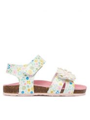 Primigi Sandały 1433222 Biały. Białe sandały dziewczęce Primigi, ze skóry, bez obcasa, bez zapięcia. Za 189.99 zł.