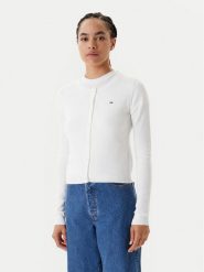 Tommy Jeans Kardigan Essential DW0DW20976 Écru Regular Fit. Kardigany damskie Tommy Jeans, xl, bez wzorów, z bawełny. Za 279.99 zł.