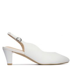 Czółenka Caprice. Białe czółenka damskie Caprice, bez wzorów, bez obcasa. Za 339.99 zł.