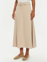 Tatuum Spódnica midi Ormi T2418.176B Beżowy Regular Fit. Brązowe spódnice damskie TATUUM, bez wzorów, z wiskozy, midi. Za 259.99 zł.