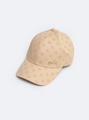 Czapka damska z daszkiem z monogramem beżowa Luisa 801. Brązowe czapki z daszkiem damskie Big Star, bez wzorów, z materiału. W wyprzedaży za 79.99 zł.