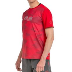 Bullpadel Esgos T-shirt. Czerwone t-shirty damskie bullpadel, bez wzorów, bez kołnierzyka. W wyprzedaży za 154.65 zł.