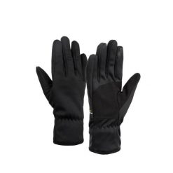 Rękawice trekkingowe Ws Finger. Czarne rękawiczki damskie Salewa, bez wzorów, z gore-texu. W wyprzedaży za 223.90 zł.