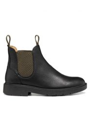 Geox Sztyblety D Spherica Ec1 B D66DKH 46 C0033 Czarny. Czarne botki damskie Geox, ze skóry, bez obcasa, na płaskiej podeszwie, bez zapięcia. Za 639.99 zł.
