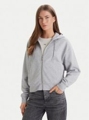 Calvin Klein Jeans Bluza Monogram LV047F208G Szary Relaxed Fit. Szare bluzy damskie Calvin Klein Jeans, xs, bez wzorów, z bawełny, bez kaptura. Za 449.99 zł.