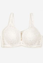 Jasnobeżowy Biustonosz o Kroju Full Cup Push-Up Zdobiony Geometrycznym Wzorem Zoliri. Brązowe biustonosze Renee, z aplikacjami, z bawełny. Za 39.99 zł.