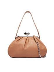 Weekend Max Mara Torebka Cubico 2625516124600 Beżowy. Brązowe torebki wieczorowe damskie Weekend Max Mara, bez wzorów, ze skóry, bez dodatków. Za 1,839.00 zł.