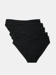 Bawełniane figi 5 pack - czarny. Czarne figi Sinsay, bez wzorów, z bawełny. Za 22.99 zł.