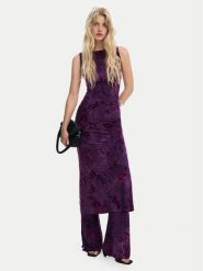 Desigual Sukienka koktajlowa Alina 25WWVK33 Fioletowy Slim Fit. Fioletowe sukienki damskie Desigual, bez wzorów, z syntetyku, wizytowe, bez ramiączek. Za 489.99 zł.