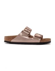 Sandały BIRKENSTOCK Arizona BF. Żółte sandały damskie Birkenstock, bez wzorów, ze skóry, bez obcasa, bez zapięcia. Za 375.70 zł.