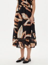 DKNY Spódnica midi P4EN0X38 Czarny Oversize. Czarne spódnice damskie DKNY, l, bez wzorów, z bawełny, midi. Za 299.99 zł.