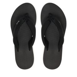 Japonki Emporio Armani. Czarne klapki damskie Emporio Armani, bez wzorów, bez obcasa, bez zapięcia. Za 459.99 zł.