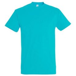 Koszulka Unisex Dla Dorosłych Z Bawełny Imperial Ringspun. Fioletowe bluzki damskie SOL'S, s, bez wzorów, z bawełny, sportowe, bez kołnierzyka, bez ramiączek. Za 41.99 zł.