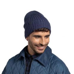 Czapka Unisex Dla Dorosłych Norval Merino Wool Beanie. Niebieskie czapki damskie Buff, bez wzorów, z materiału. Za 273.99 zł.