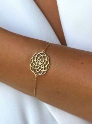 DI GIORGIO Pozłacana bransoletka z elementem ozdobnym rozmiar: onesize. Żółte bransoletki damskie DI GIORGIO, pozłacane. Za 122.95 zł.