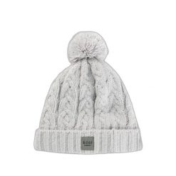 Czapka Boss Equestrian Bobble. Szare czapki damskie BOSS EQUESTRIAN, bez wzorów, z dzianiny. Za 282.50 zł.
