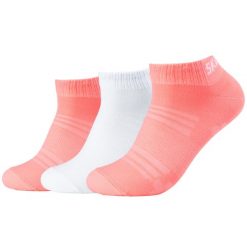 Skarpetki sportowe dla dorosłych 3PPK Mesh Ventilation Socks. Czerwone skarpetki damskie Skechers, bez wzorów, z meshu. Za 19.99 zł.