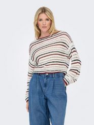 ONLY Sweter ze wzorem rozmiar: L. Swetry klasyczne damskie Only, l, ze splotem, bez kołnierzyka. Za 92.21 zł.