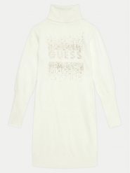 Guess Sukienka dzianinowa J4BK13 Z2NQ2 Écru Comfort Fit. Sukienki dziewczęce Guess, z aplikacjami, z dzianiny, bez ramiączek, proste. Za 209.99 zł.