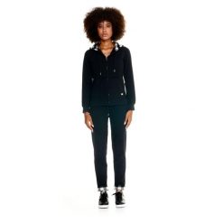 Bluza z kaptur na co dzień na siłownię. Czarne obuwie sportowe damskie LEONE 1947 APPAREL, z dresówki, bez zapięcia, na fitness i siłownię. W wyprzedaży za 273.65 zł.