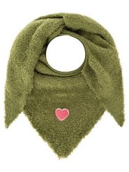 Zwillingsherz Chusta trójkątna "Heart Patch" w kolorze zielonym - 208 x 80 cm rozmiar: onesize. Zielone chusty damskie Zwillingsherz, bez wzorów, z materiału. Za 86.95 zł.